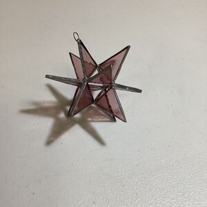18 Point-Stained Glass Purple 3D Star Ornament 5"x5" Christmas Holiday